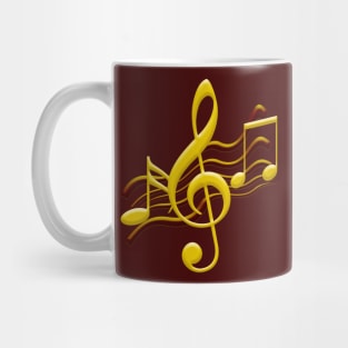 Musical Notes (Gold) Mug